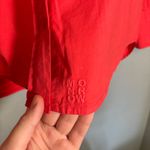 Monrow Women's Poplin Oversized Button Down Shirt Pink Coral Size Small Preppy Photo 5