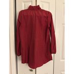 Mud Pie  Red Geometric Print Ruffle Neck Tunic Top – Size Small Photo 7