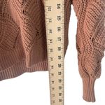 Moon & Madison Women's XS Mauve Pink Tan Knit V Neck Sweater Coquette Preppy Photo 7