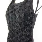 Black sleeveless floral mini dress with 3D flowers design Size XXS Photo 10