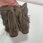 Fringe Leather Women 7.5 Gray Country Boho Festival Concert Cowgirl Ankle Boots Photo 6