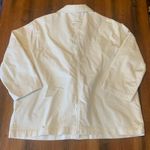 Isaac Mizrahi  Utility Jacket XL Off White / Cream Corduroy Barn Style 3/4 Sleeve Photo 9