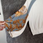 Free People  Casual Clash Long Ballon Sleeve  Waffle Knit Womens Top Size Medium Photo 3