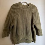 Anthropologie  Maeve Mackenzie Chunky Knit Sweater Top Size Small Moss Green Photo 2