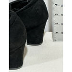 Woman's Black Suede Size 11.5 Bo Ho Casual Comfort Block Heel Lace Up Shoe Photo 3