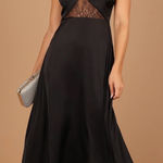 Petal and Pup  Black Arielle Black Satin Slip Dress 6 Photo 0