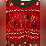 Holiday Time  Size S Merry Christmas Embellished Sequin Crew Neck Ugly Sweater Photo 1