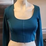 HAPPILY GREY WOMEN'S LONG SLEEVE GREEN SCOOP NECK TOP SIZE M Size M Photo 1