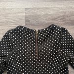 Boden Black and Tan Polka Dot Long Sleeve Dress Size 8 L Cotton blend Photo 8