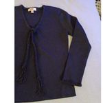 Trousers ETC New York Nylon/Rayon black knit top with beaded rope small Photo 3