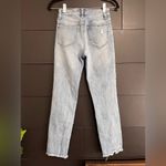 Eunina  Super High Rise Distressed Denim Mom Jeans Women’s Sz 0 Inseam 26” NWOT Photo 2