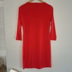 NEW Lace Up Mini Dress Orange Stretch Jersey Nautical Vacation Cruise Tropical Photo 4