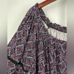 Lane Bryant Lane Bryant Black Purple Boho Floral Diamond Top Photo 1