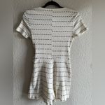 ZARA White Romper with Black Stitching Size S Photo 5