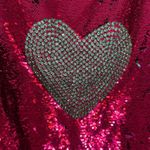 Jovani NEW Hot Pink Sequin Heart Gemstone Dress - Size 6 Photo 3