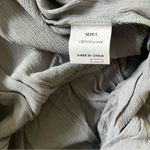 Boutique  Gray / Dusty Blue Long Sleeve Floral Embroidered Romper Size Large Photo 11