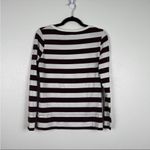 Nike Womens Striped Long Sleeve Tee Maroon White Sz M Photo 5