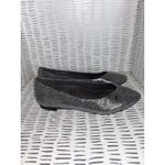 Vionic  Gem Caballo Gunmetal‎ Snake Pointed Toe Leather Ballet Flat Shoes 7 Wide Photo 3