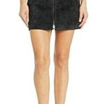 BLANKNYC Women's Black Alder Suede Leather Zip Front Pocketed Mini Skirt Size 29 Photo 0
