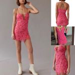 Urban Outfitters NWT  Bright Side Lace-Up Mini Dress Pink cherry y2k Photo 1
