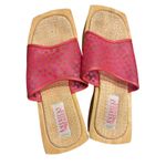 American Eagle Vintage Y2K Pink Floral Platform Slide Sandals, size 8 Photo 2