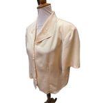 Ship N’ Shore 1970’s NWOT Pale Yellow Button Down Embroidered Short Sleeve RARE Size 16 Photo 8