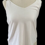 Loft  Women's White Shoulder Ring Cami Tank Top Blouse Boho Size L‎ NWT Photo 0