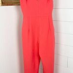Black Halo  Biscayne Jumpsuit Canyon Coral Ruffle Sleeveless NWT Size 0 Photo 0