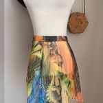Nicole Miller Dinosaur Sheer Wrap Skirt, Size Medium Photo 0
