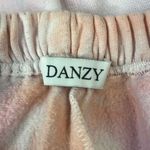 Danzy Pink Orange Tie Dye Elastic Waist Sweat Shorts XS Raw Hem Casual Leisure Pink Photo 2
