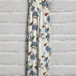 American Eagle  Outfitters Women's Size 2 Ivory Floral V-Neck Adjustable Jumpsuit Photo 0