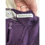 Jantzen Vtg 90s Purple Hand Embroidered Beaded Sweater Size XXL Cozy Casual Photo 3