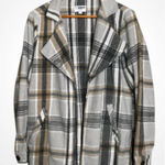 Ci Sono  Women's Plaid Blazer - Black, Gray, and Tan - Large Photo 0