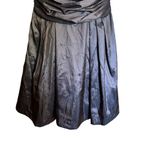 Bill Levkoff Cocktail Dress Womens 8 Brown Sateen Sweetheart Bridesmaid Ruched Photo 4