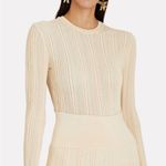 Ulla Johnson Lyana Pullover Cream Ivory Textured Rib Knit Sweater Top Size Large Photo 11