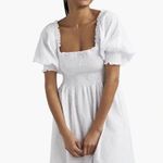 NWT Hill House Athena Nap Mini Graduation Bridal Dress Sheer White Swiss Dot S Size M Photo 0