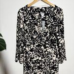 Chico's Travelers Dress Women 2 (12/14) Plus Size Black White Modest Minimal NWT Photo 2