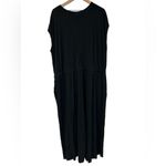 Eileen Fisher  Black Tencel Jersey Wide-Leg Jumpsuit, Plus 3X -‎ $258 Photo 1