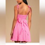 Lulus  Cute and Sweet Pink Tie-Back Mini Skater Dress size small Photo 1