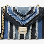 Michael Kors  Whitney Large Frayed Denim Convertible Shoulder Bag Photo 0