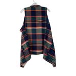 Paper Crane Womens Tartan Plaid Wool Blend Vest Sz Small Ethereal Sherpa Pockets Photo 9