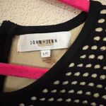 John + Jenn Revolve Black Perforated Laser Cut Mesh Bodycon Cocktail Dress L Photo 3