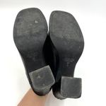 Vintage Parade Platform Mules Black Leather High Heels Square Peep Toe Size 10 Photo 6