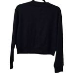 Calvin Klein  Logo Performance Crop Top Sweatshirt Women's L ‎ Black Pullover Photo 2