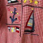Bobbie & Brooks Vintage 90’s Bobbie Brooks Red Checkered Sailboat Shirt Size Small Photo 2