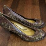 Vince Camuto Women’s Fabric Tweed Brown Tweed/Leather Kitten Heels Casual 6.5M Photo 2