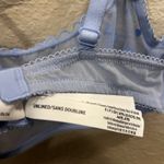 PINK - Victoria's Secret Pink Victoria Secret Demi Lace Bra Small Blue Heart Embroidery Unlined Photo 5