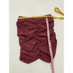 ZARA Draped Corduroy Ruched Mini Skirt Dusty Burgundy Red Women’s Size Medium Photo 4