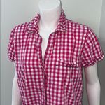 J.Crew  Pink Gingham Pajama Top + Bottom set large Photo 2
