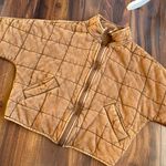 Free People Dolman Jacket 100% Cotton Quilted Faded Oversized Brown Photo 7
